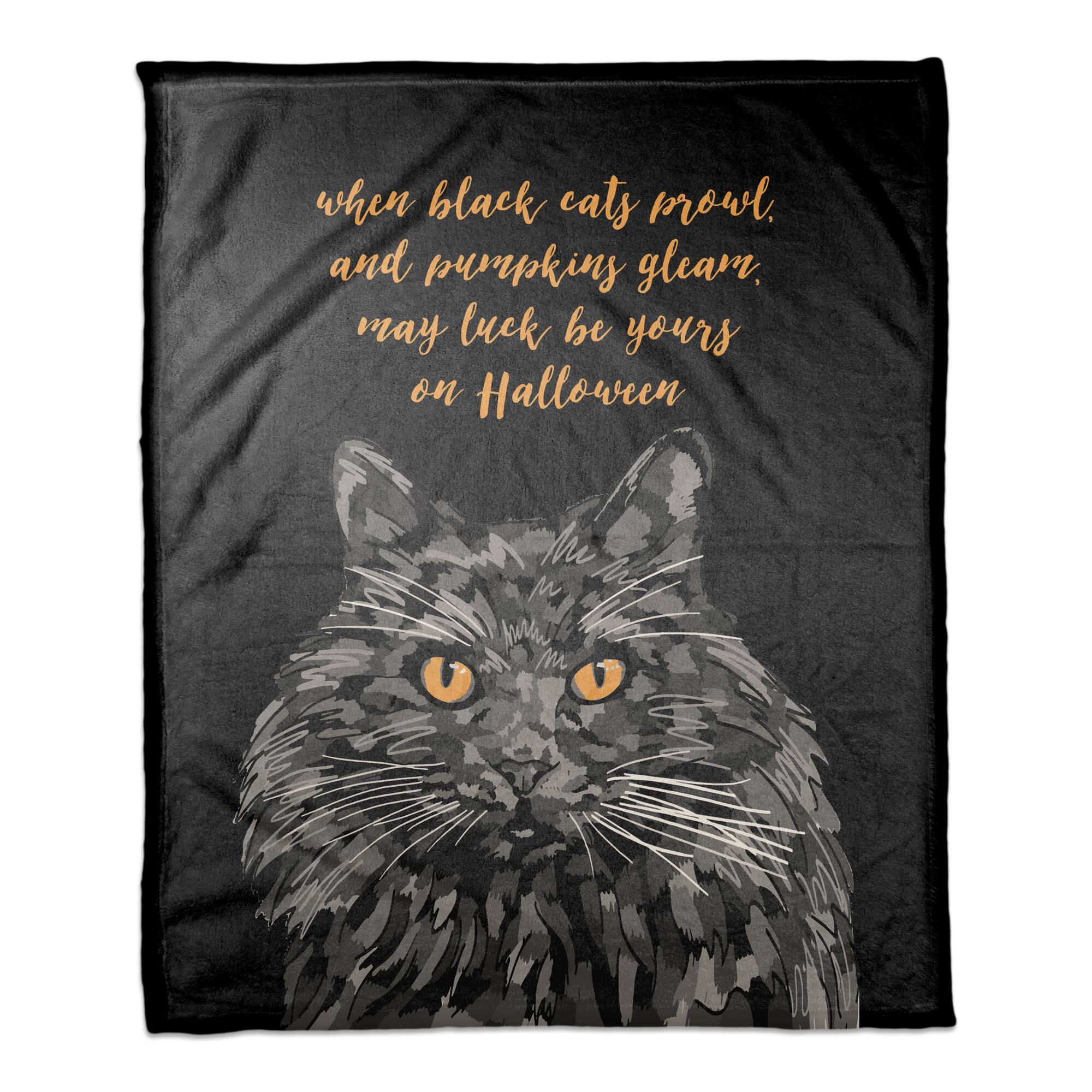 May Luck Be Yours On Halloween Throw